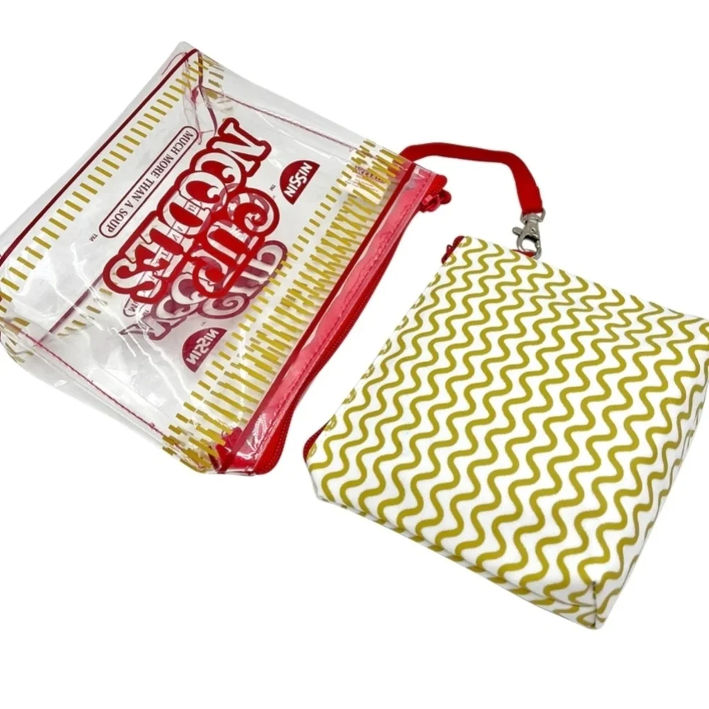 5 SET NISSIN Cup Noodles 2pc Tote Bag With 2pc Pouch Bag Set! NWT